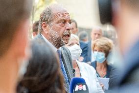 Eric Dupond-Moretti Visits The Judicial Court - Marseille