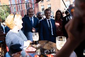 Emmanuel Macron visits the city center - Dublin
