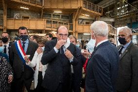 Prime Minister Jean Castex visiting factories - Caen