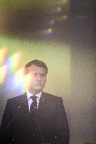 Emmanuel Macron and Irakian Prime Minister Moustafa Al-Kazimi make a statement to the press - Bagdad