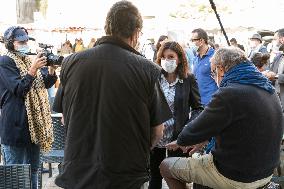 Anne Hidalgo walks throught the streets during the summer annual PS congress- Blois