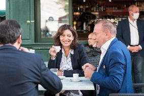 Anne Hidalgo walks throught the streets during the summer annual PS congress- Blois