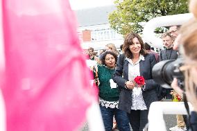 Anne Hidalgo walks throught the streets during the summer annual PS congress- Blois