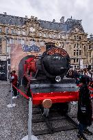 Harry Potter saga is displayed at Saint Lazare station - Paris