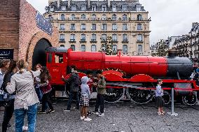 Harry Potter saga is displayed at Saint Lazare station - Paris