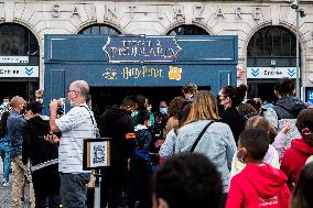 Harry Potter saga is displayed at Saint Lazare station - Paris