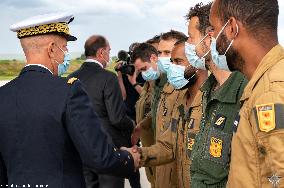 Jean Castex Visits Villacoublay Airport As Part Of Apagan Operation
