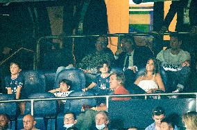 Messi And Neymar Watch PSG v Strasbourg