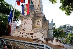 President Macron At A Ceremony For The Allied Landings - Bormes-les-Mimosas