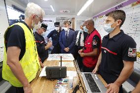 Macron Visits Wildfire-Affected Area - Le Luc