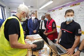 Macron Visits Wildfire-Affected Area - Le Luc