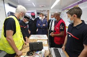 Macron Visits Wildfire-Affected Area - Le Luc