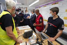 Macron Visits Wildfire-Affected Area - Le Luc