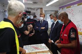 Macron Visits Wildfire-Affected Area - Le Luc