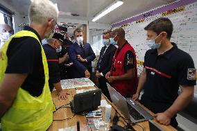 Macron Visits Wildfire-Affected Area - Le Luc