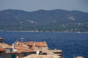 Wildfire Rages Near Saint-Tropez - South Of France