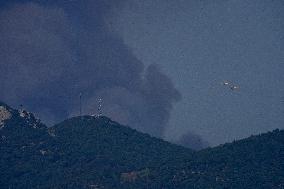 Wildfire Rages Near Saint-Tropez - South Of France