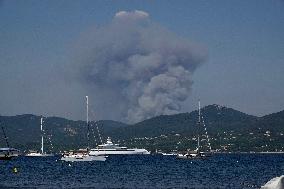 Wildfire Rages Near Saint-Tropez - South Of France