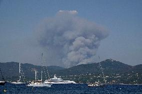 Wildfire Rages Near Saint-Tropez - South Of France