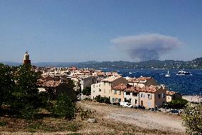 Wildfire Rages Near Saint-Tropez - South Of France