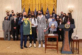 President Biden Welcomes the WNBA Cahampions Seattle Storm