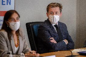 Jean Castex Visits The Quai d'Orsay - Paris