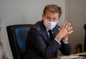 Jean Castex Visits The Quai d'Orsay - Paris