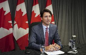 PM Trudeau Takes Part In A Virtual G7 Meeting - Hamilton