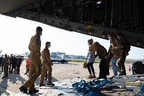 Afghan Refugees Arrive At Charles-de-Gaulle Airport - Paris