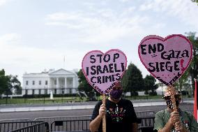 Anti-Israel Protest Outside The White House - DC