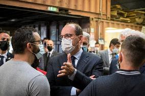 Prime Minister Jean Castex visiting factories - Caen