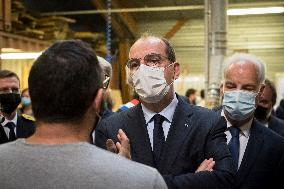 Prime Minister Jean Castex visiting factories - Caen