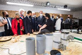 Prime Minister Jean Castex visiting factories - Caen