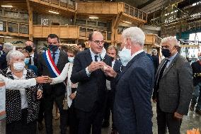 Prime Minister Jean Castex visiting factories - Caen