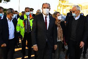 Prime Minister Jean Castex visits the offshore wind farm - Saint-Nazaire