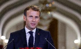 French President Emmanuel Macron press conference - Bagdhad
