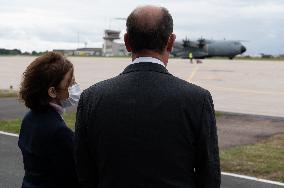Jean Castex Visits Villacoublay Airport As Part Of Apagan Operation