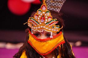 Children dress up as Lord Krishna to celebrate his birth - India