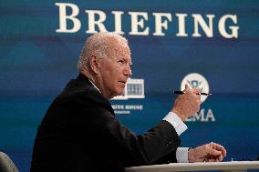 Joe Biden virtuall meeting on Hurricane Ida - Washington