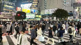 Shibuya ahead of Halloween day