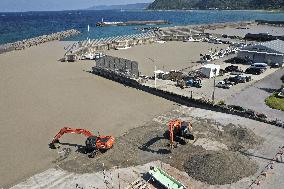 Okinawa starts removing pumice stones