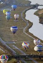 Hot-air balloon festival in Saga, Japan