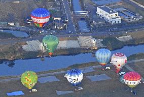 Hot-air balloon festival in Saga, Japan