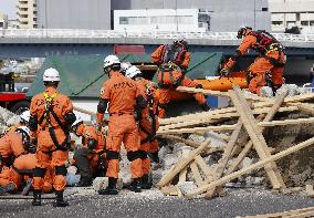 Disaster drill in Japan