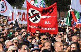 Demonstration against Green Pass - Rome