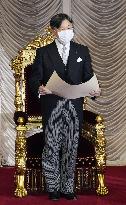 Japan emperor addresses opening ceremony at Diet