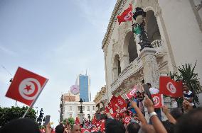 Thousands Rally Against President Saied - Tunis