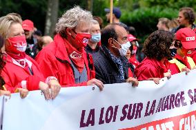 Workers Protest Against The Wage Standard Law - Brussels