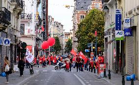 Workers Protest Against The Wage Standard Law - Brussels