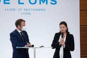 President Macron attends Opening of the WHO Academy - Lyon